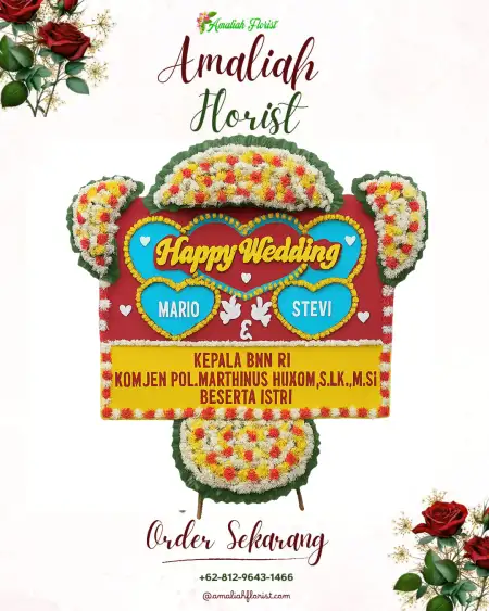 Papan Bunga Pernikahan Panunggangan Utara